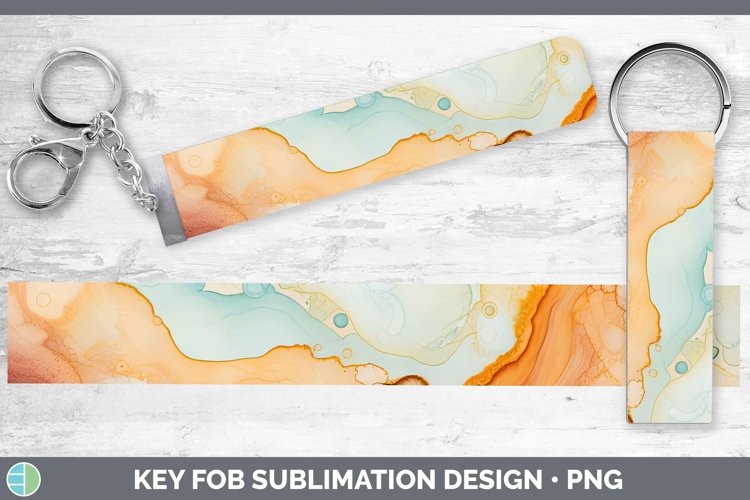 Watercolor Jasper Key Fob Sublimation Wristlet Designs