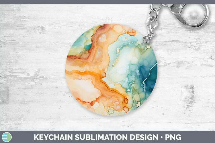 Watercolor Jasper Keychain Sublimation Keyring Designs