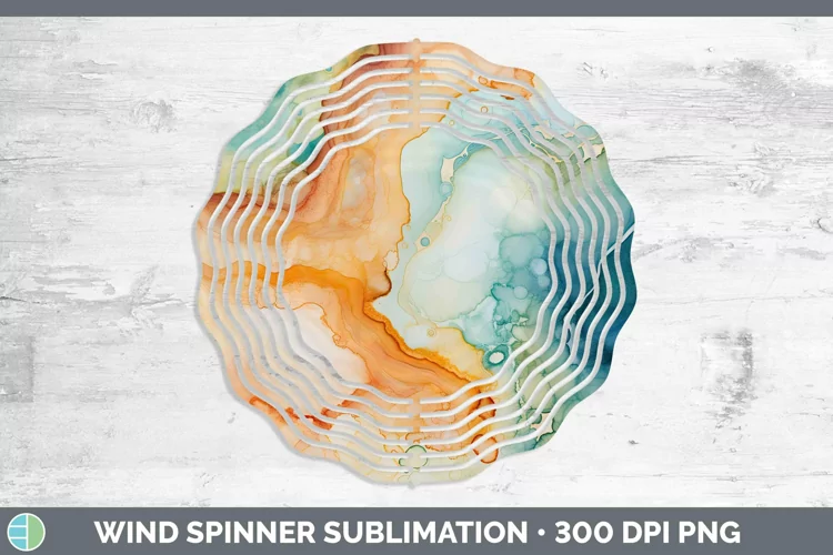 Watercolor Jasper Wind Spinner Sublimation Spinner Designs