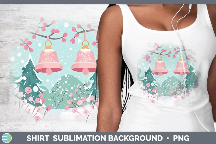Watercolor Jingle Bells Shirt Sublimation Sublimation Backgr