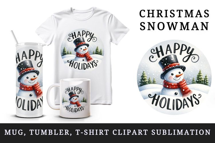 Cute Snowman Clipart Image 7