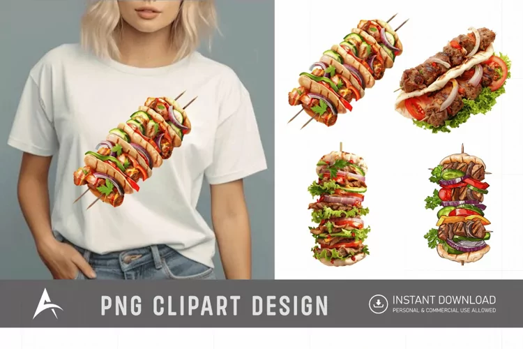 Watercolor Kebab Clipart