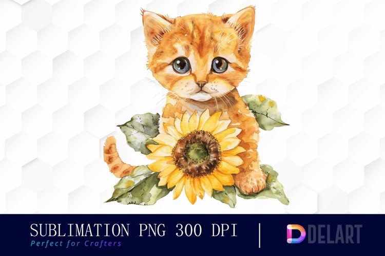 Watercolor Sunflower Clipart Image 15