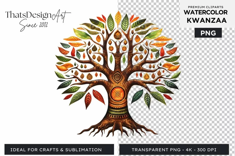 Kwanzaa Clipart PNG, Black history Sublimation