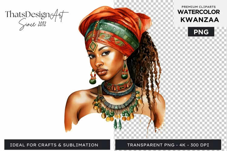 Kwanzaa Clipart PNG, Black history Sublimation