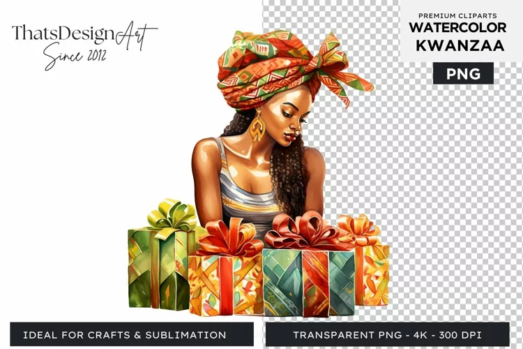 Kwanzaa Clipart PNG, Black history Sublimation