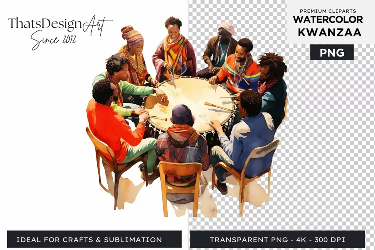Kwanzaa Clipart PNG, Black history Sublimation