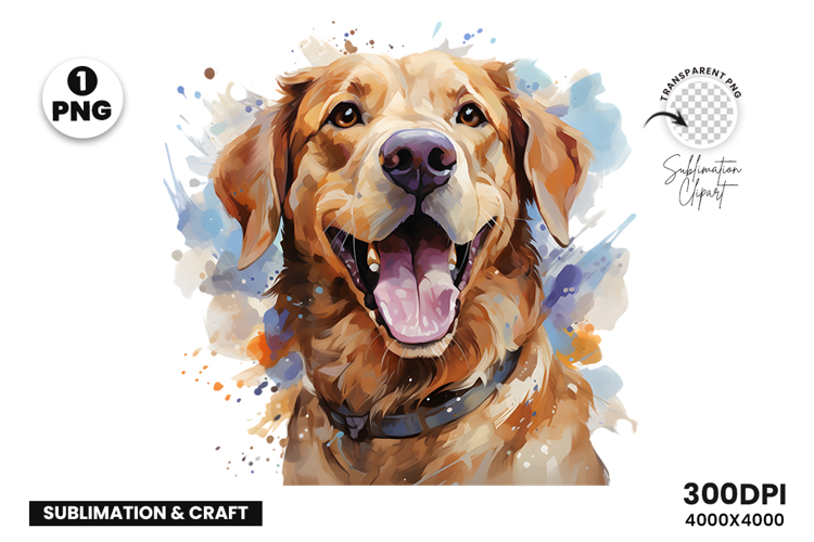Watercolor Labrador Dog, Pet Art, Clipart, Digital Download