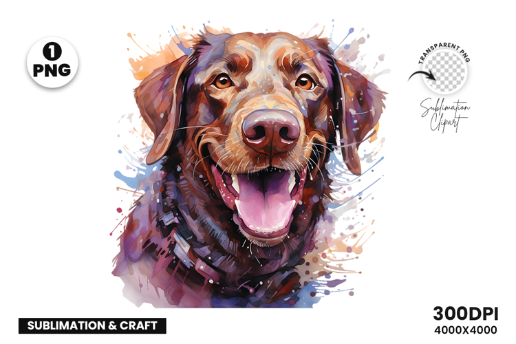 Watercolor Labrador Dog, Pet Art, Clipart, Digital Download