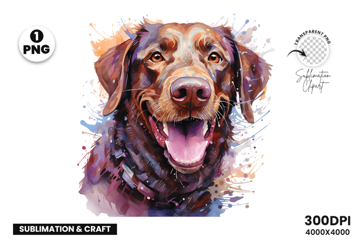 Watercolor Labrador Dog, Pet Art, Clipart, Digital Download