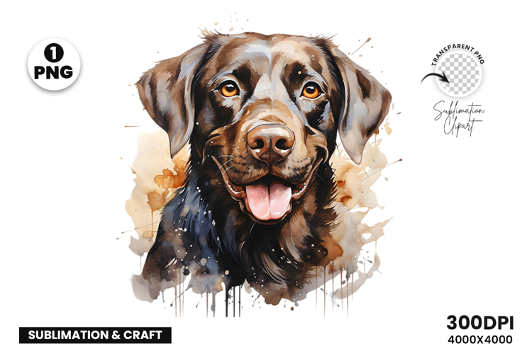 Watercolor Labrador Dog, Pet Art, Clipart, Digital Download