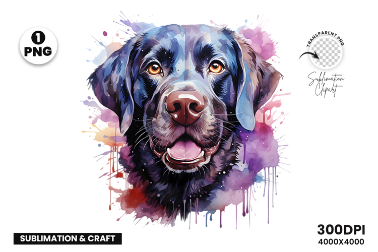 Watercolor Labrador Dog, Pet Art, Clipart, Digital Download