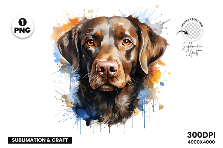 Watercolor Labrador Dog, Pet Art, Clipart, Digital Download