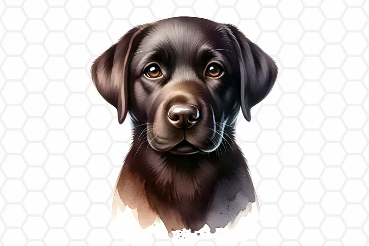 Watercolor Labrador Retriever Clipart, Dog Sublimation PNG