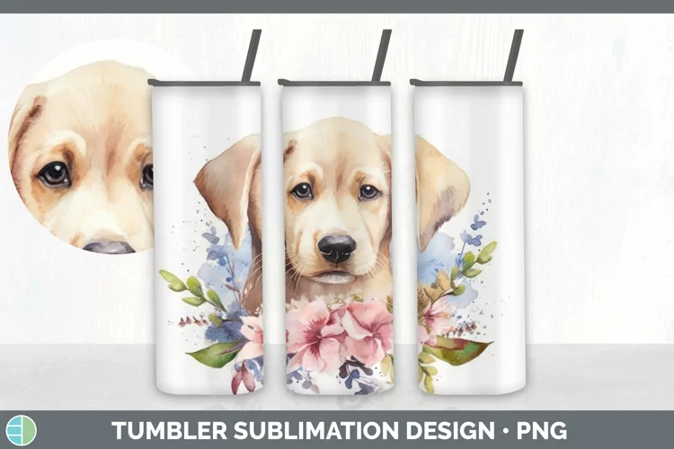 Watercolor Labrador Retriever Dog Tumbler | Sublimation 20 o