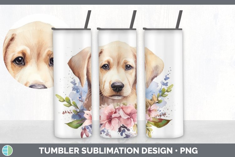 Watercolor Labrador Retriever Dog Tumbler | Sublimation 20 o