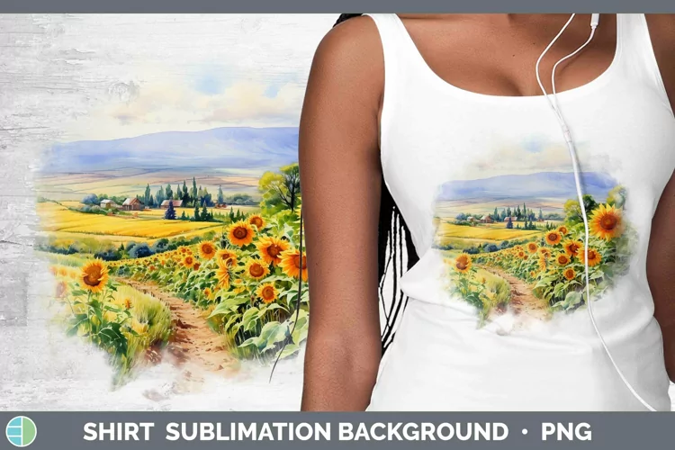 Watercolor Landscape Shirt Sublimation Sublimation Backgroun