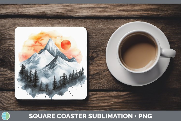 GorgeousWatercolor Square Coaster design.