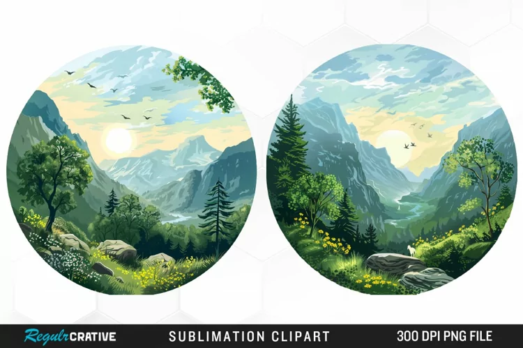 Watercolor Landscapes Illustration PNG Clipart