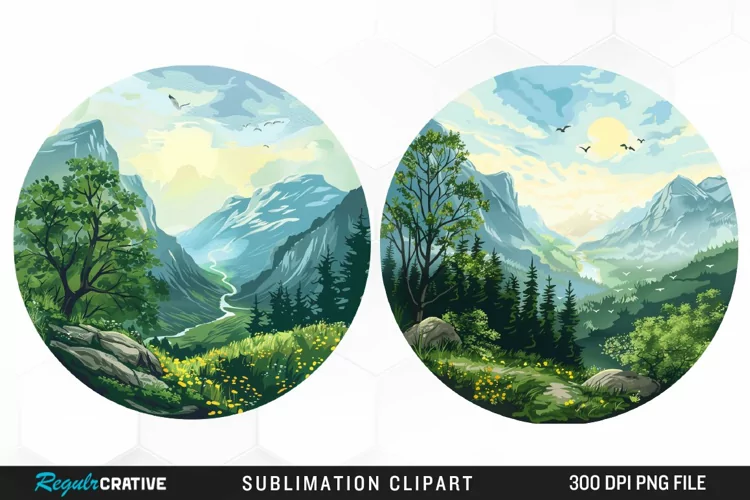 Watercolor Landscapes Illustration PNG Clipart