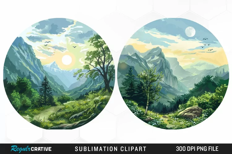 Watercolor Landscapes Illustration PNG Clipart