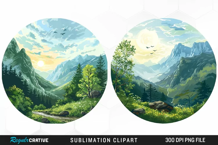 Watercolor Landscapes Illustration PNG Clipart