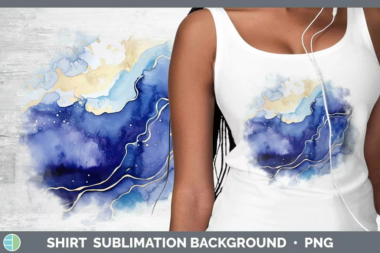 Watercolor Lapis Lazuli Shirt Sublimation Sublimation Backgr