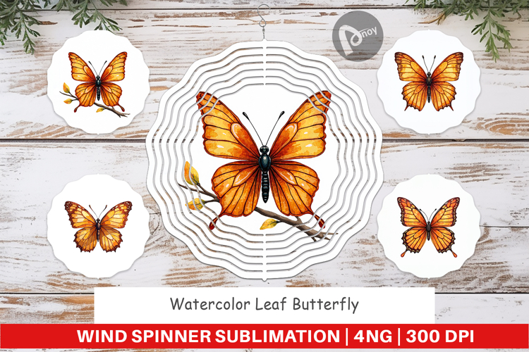 Leaf Butterfly Wind Spinner