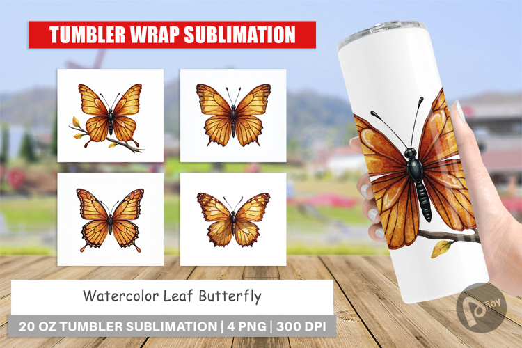 Leaf Butterfly Tumbler