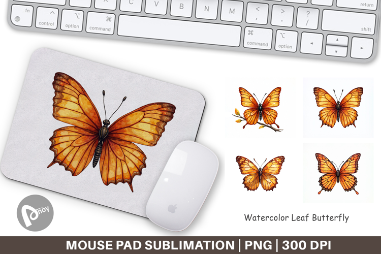 Leaf Butterfly Mouse Pad