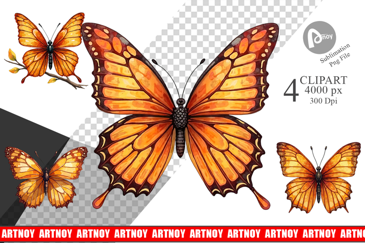 Leaf Butterfly Clipart