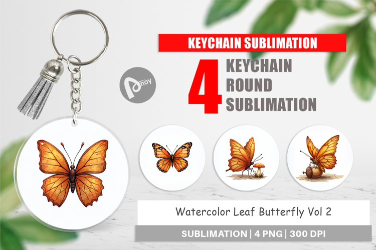 Leaf Butterfly Keychain