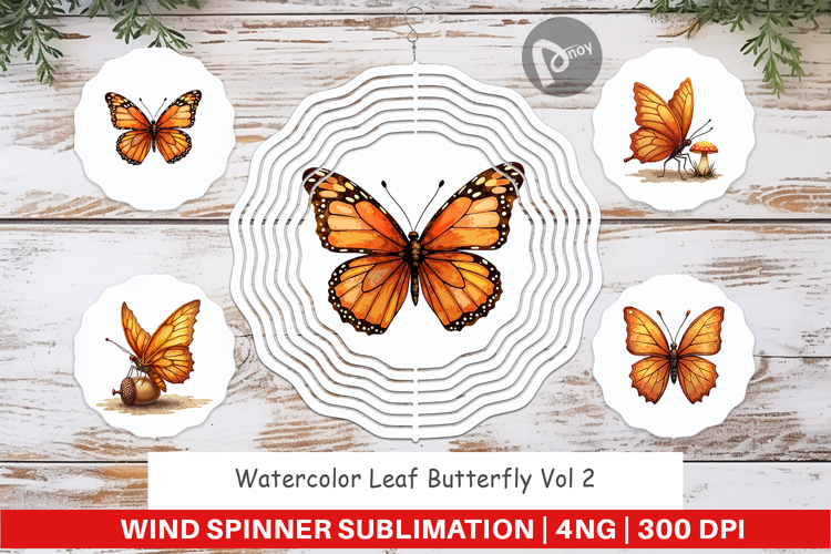 Leaf Butterfly Wind Spinner