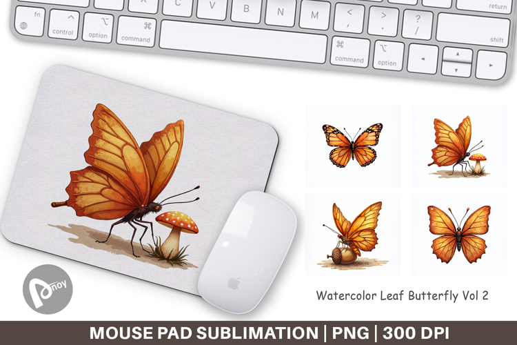 Leaf Butterfly Mouse Pad