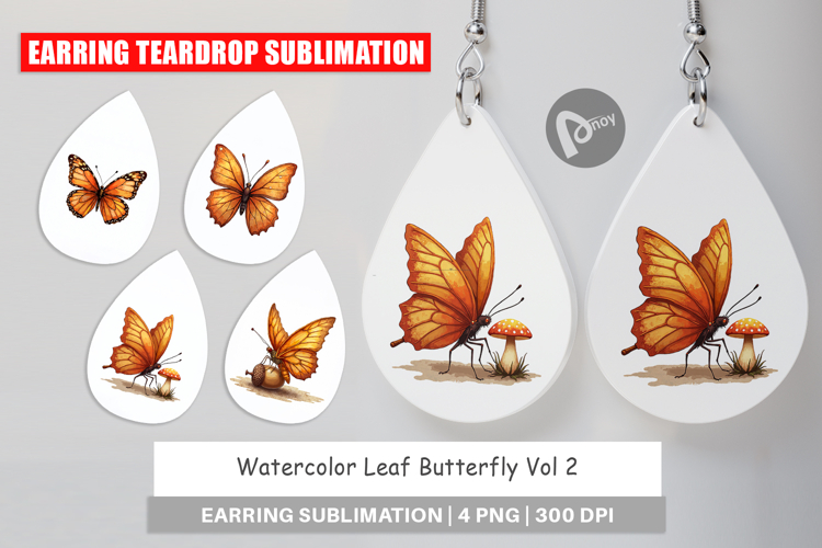 Leaf Butterfly Earring