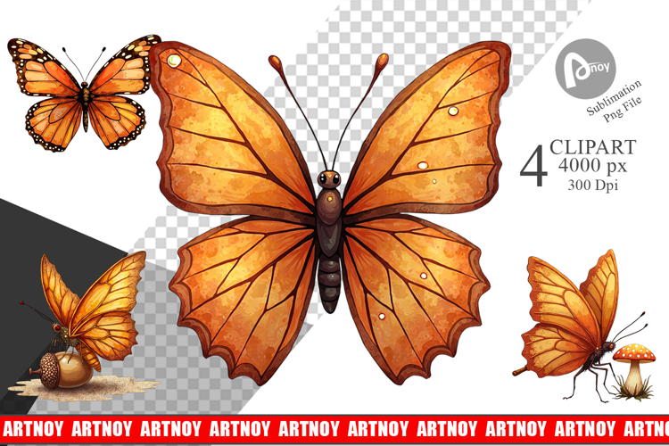 Leaf Butterfly Clipart