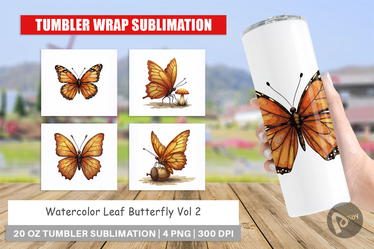 Leaf Butterfly Tumbler