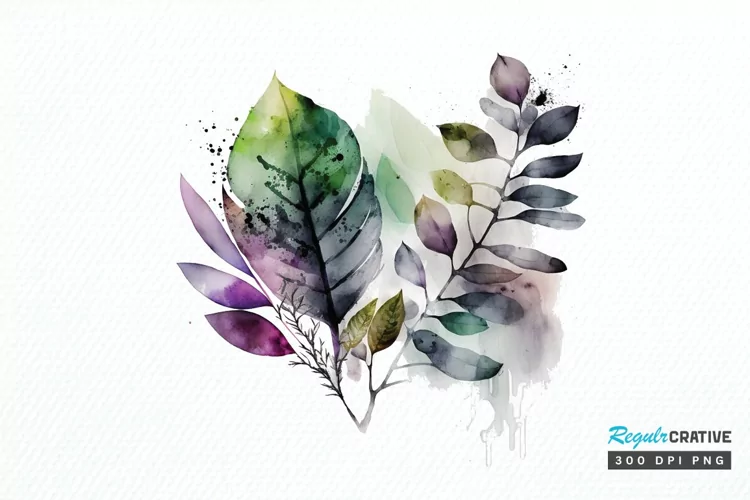 Watercolor Leave PNG Clipart