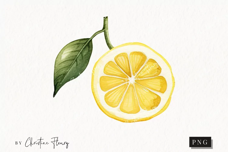 Watercolor Lemon PNG | Fruit PNG