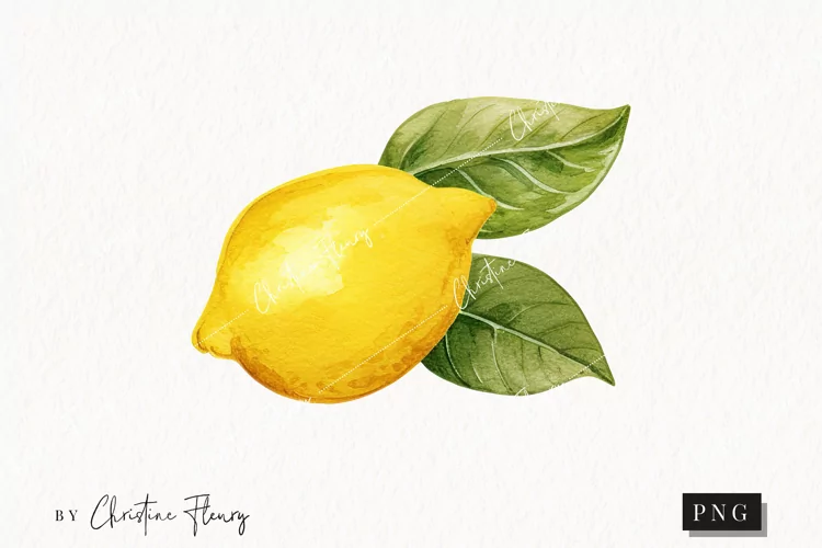 Watercolor Lemon PNG | Fruit PNG