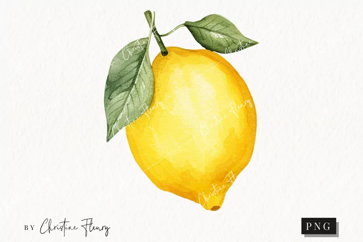 Watercolor Lemon PNG | Fruit PNG