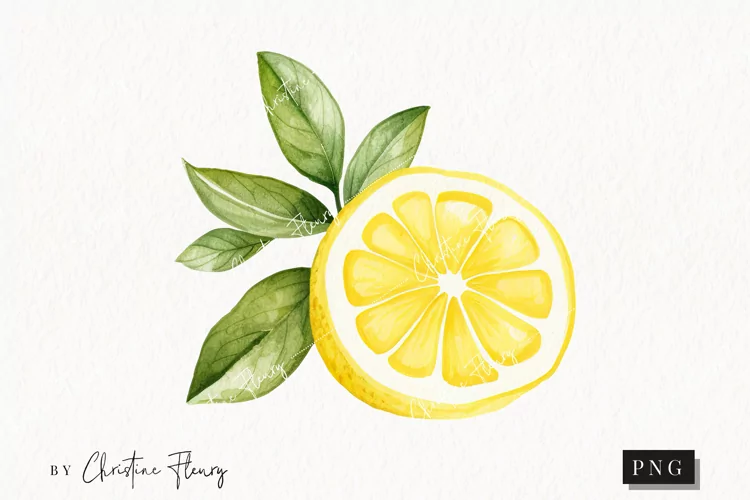 Watercolor Lemon PNG | Fruit PNG