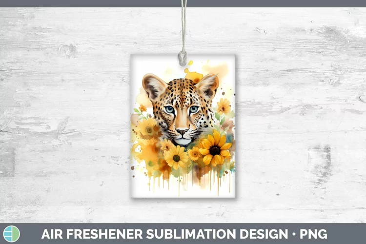 Watercolor Leopard Air Freshener Sublimation Car Freshener D