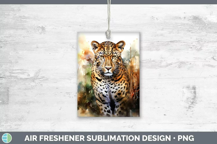 Watercolor Leopard Air Freshener Sublimation Car Freshener D