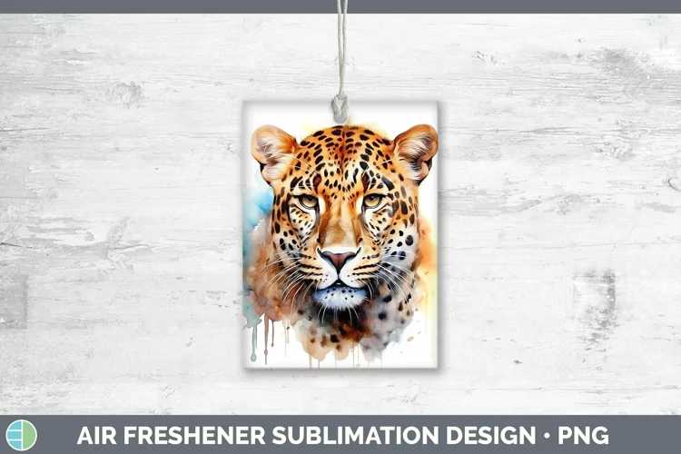Watercolor Leopard Air Freshener Sublimation Car Freshener D