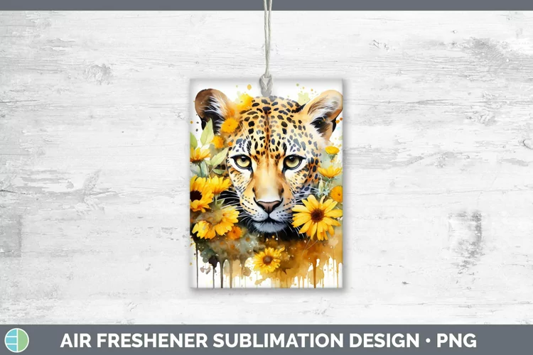 Watercolor Leopard Air Freshener Sublimation Car Freshener D