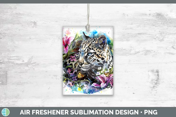 Watercolor Leopard Clouded Air Freshener Sublimation Car Fre