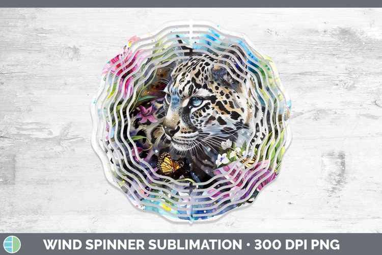 Watercolor Leopard Clouded Wind Spinner Sublimation Spinner