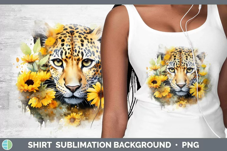 Watercolor Leopard Shirt Sublimation Sublimation Background