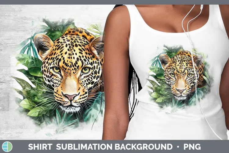 Watercolor Leopard Shirt Sublimation Sublimation Background